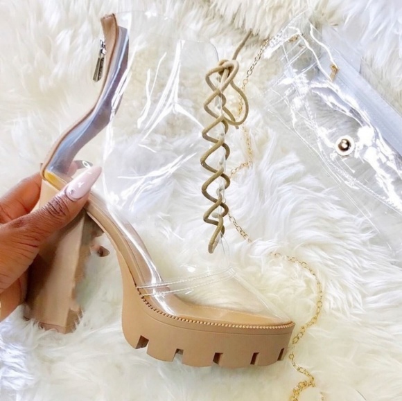 LIMITED Stock!🖤Translucent PVC Chunky Boot - Picture 5 of 6